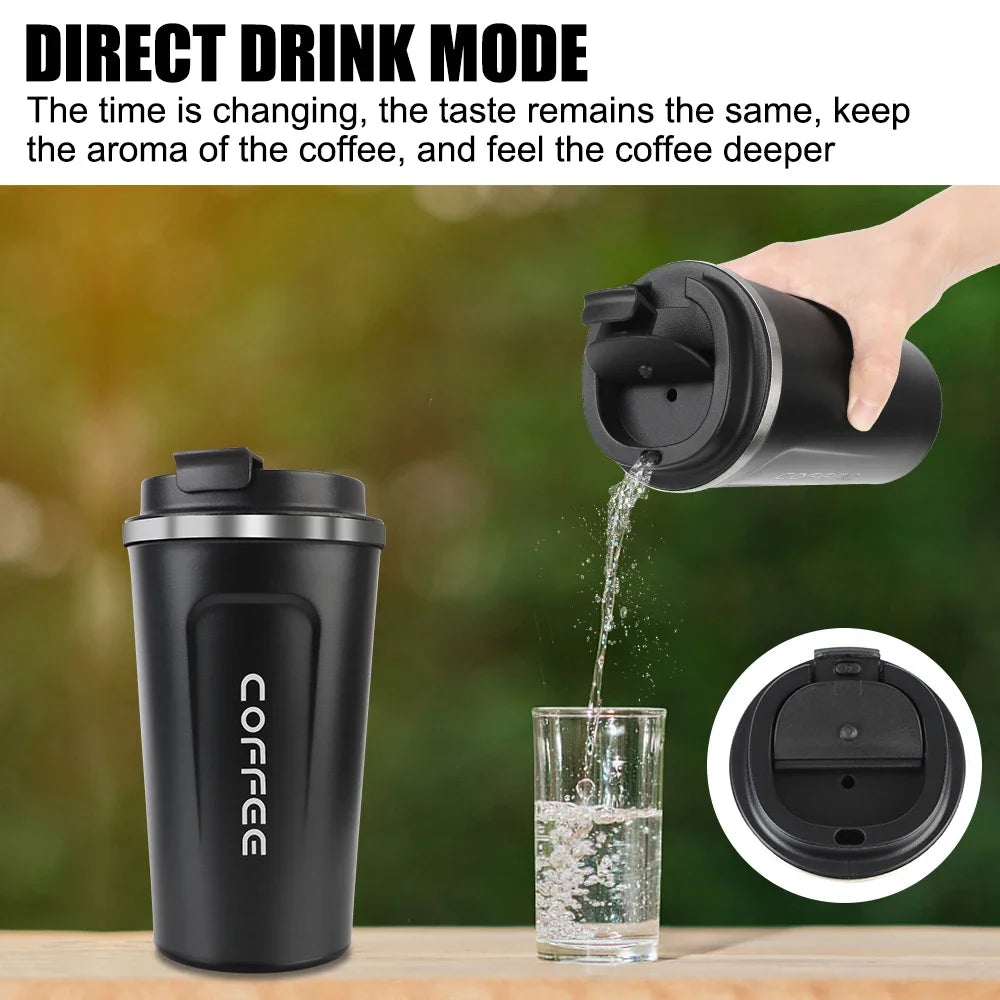 380 510ML Double Wall Stainless Steel Insulated Coffee Mug Leak Proof Car Travel Thermos Tumbler Tea Water Cup
