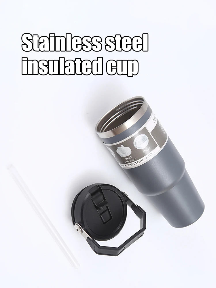 890ml Ultra Large Capacity Insulated Cup 304 Stainless Steel Insulated Cup Cold Insulated Outdoor Portable Ice Cream Cup