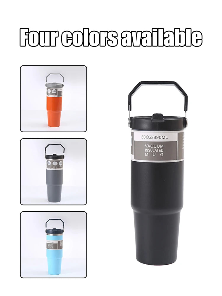 890ml Ultra Large Capacity Insulated Cup 304 Stainless Steel Insulated Cup Cold Insulated Outdoor Portable Ice Cream Cup