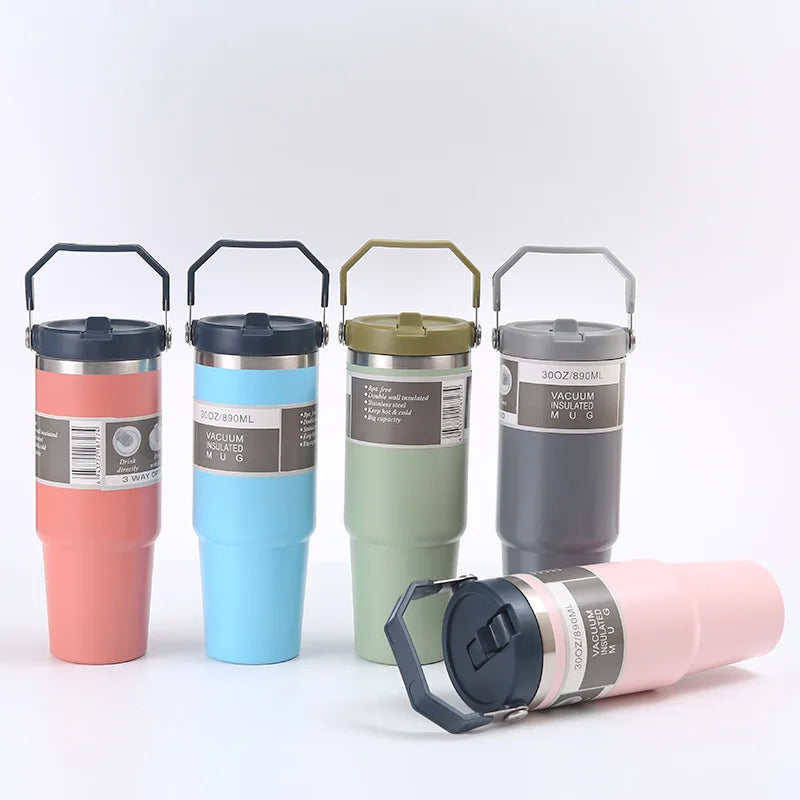890ml Ultra Large Capacity Insulated Cup 304 Stainless Steel Insulated Cup Cold Insulated Outdoor Portable Ice Cream Cup