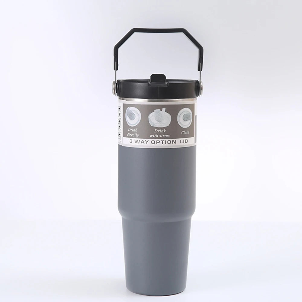 890ml Ultra Large Capacity Insulated Cup 304 Stainless Steel Insulated Cup Cold Insulated Outdoor Portable Ice Cream Cup
