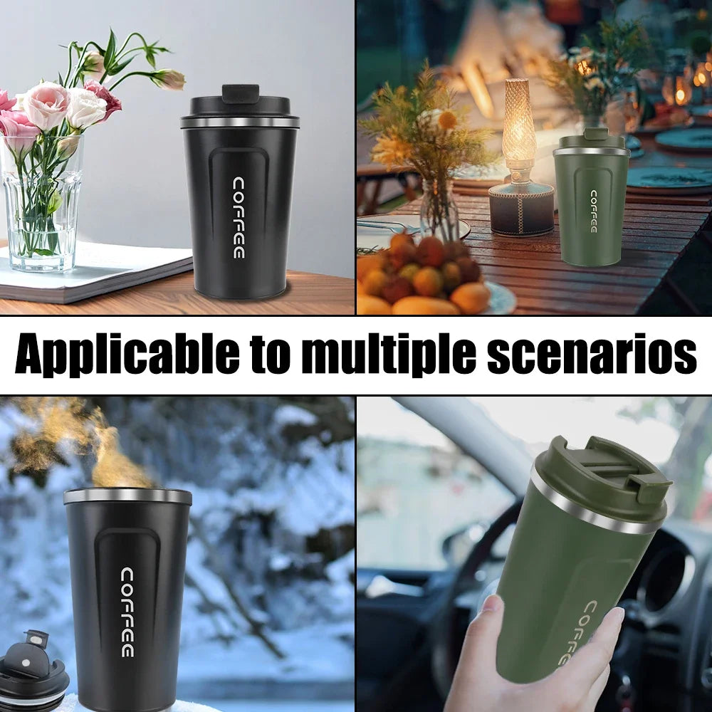 380 510ML Double Wall Stainless Steel Insulated Coffee Mug Leak Proof Car Travel Thermos Tumbler Tea Water Cup