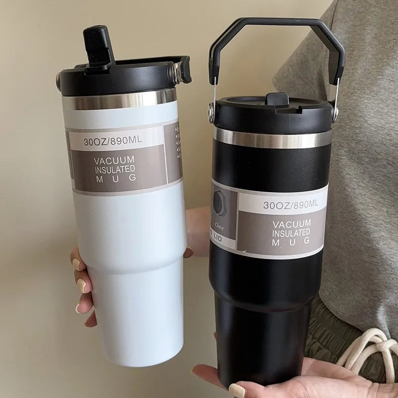 890ml Ultra Large Capacity Insulated Cup 304 Stainless Steel Insulated Cup Cold Insulated Outdoor Portable Ice Cream Cup