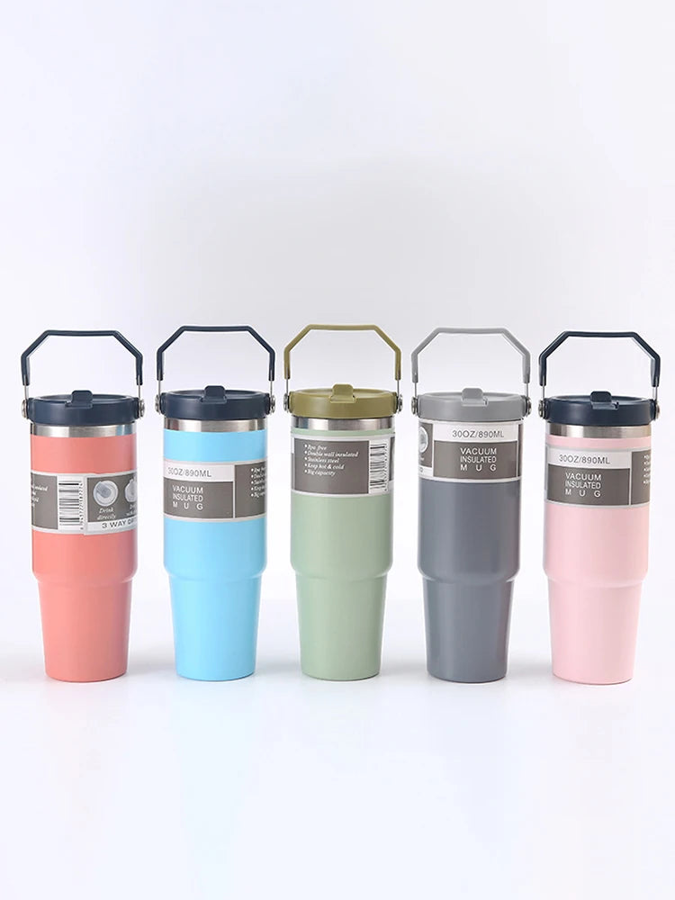 890ml Ultra Large Capacity Insulated Cup 304 Stainless Steel Insulated Cup Cold Insulated Outdoor Portable Ice Cream Cup