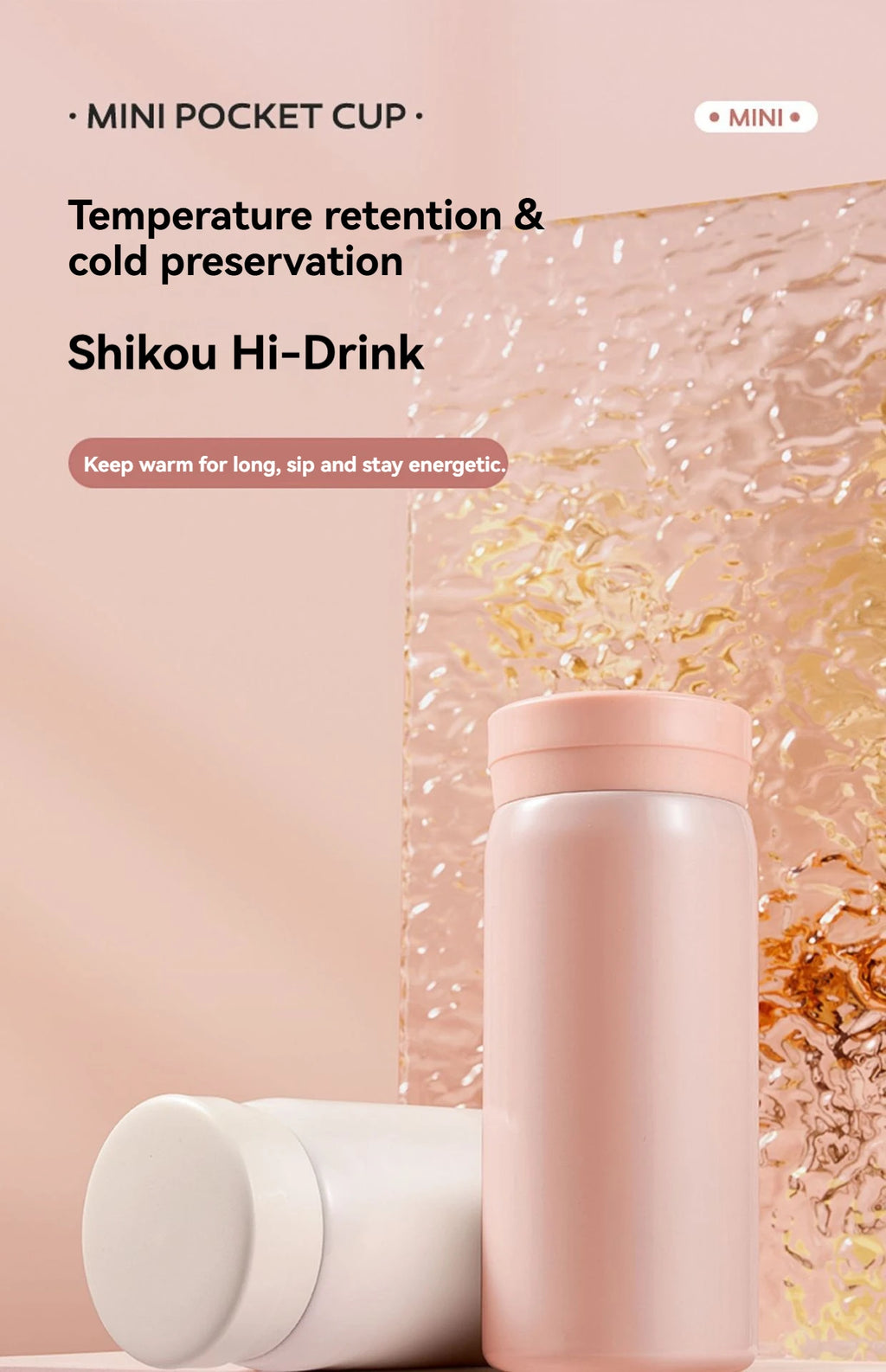 200ML/300ML Mini Insulated Cup Stainless Steel Pocket Cup Car Vacuum Flasks Coffee Cup Portable Leak-proof Thermal Water Bottle