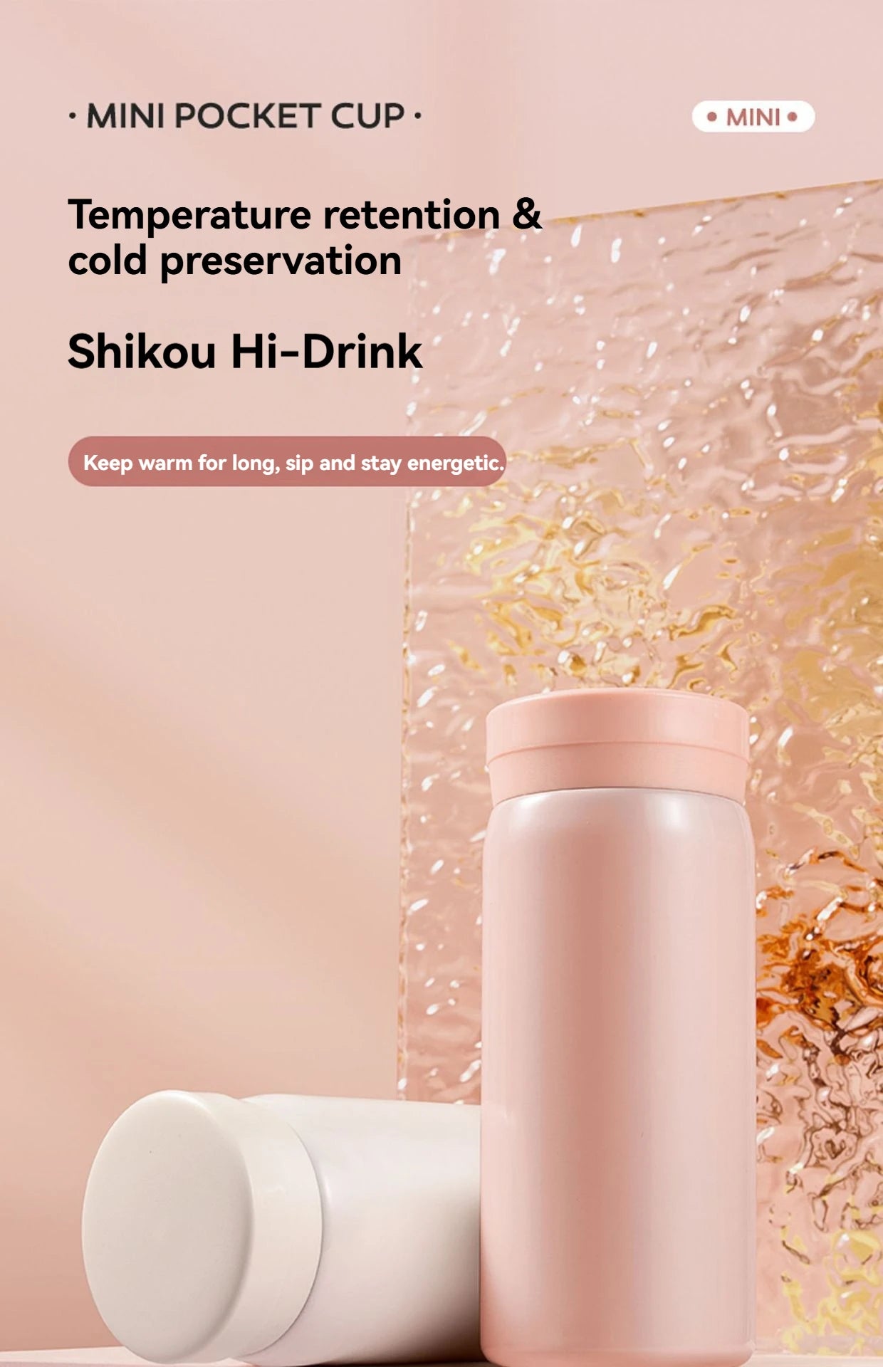 200ML/300ML Mini Insulated Cup Stainless Steel Pocket Cup Car Vacuum Flasks Coffee Cup Portable Leak-proof Thermal Water Bottle