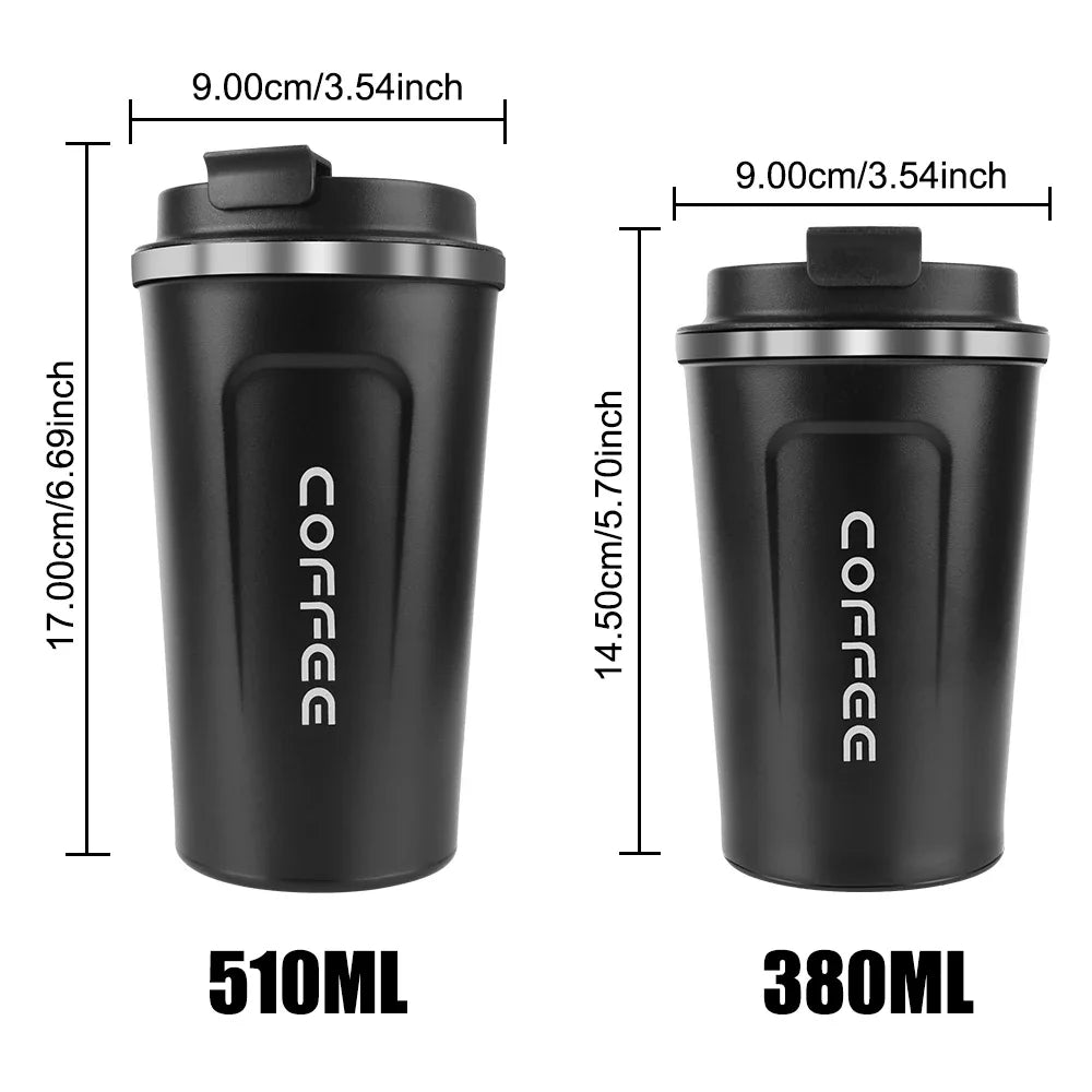 380 510ML Double Wall Stainless Steel Insulated Coffee Mug Leak Proof Car Travel Thermos Tumbler Tea Water Cup