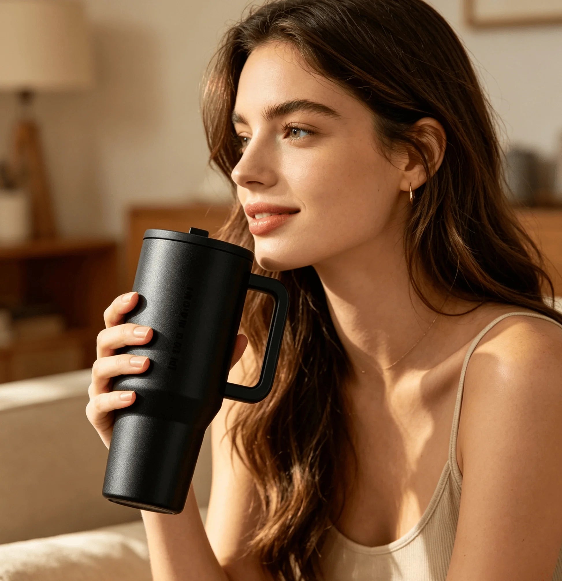 40oz HYD Portable Travel Tumbler, Stylish Universal Car Water Cup with Straw for Men Women