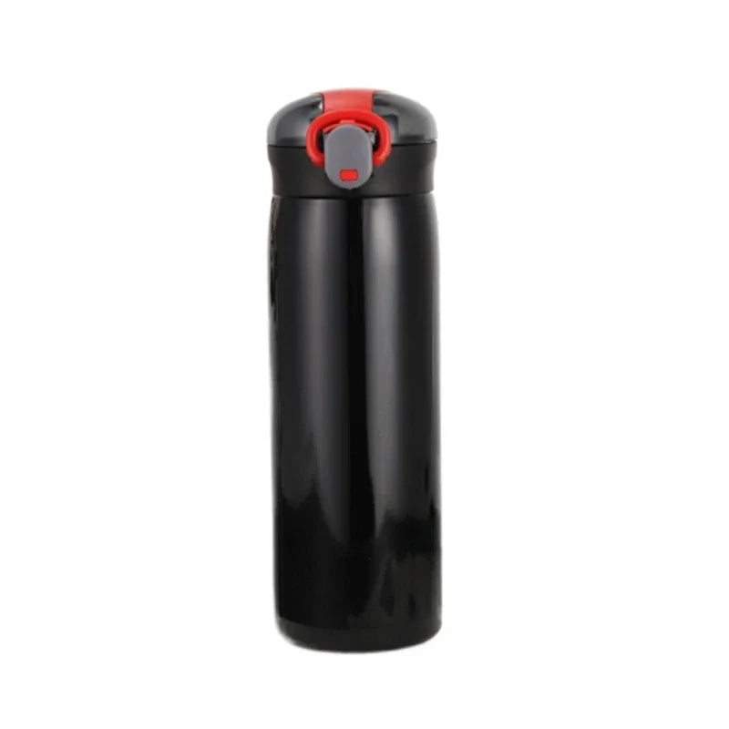 1pc 320/460ML Stainless Steel Thermal Bottle Portable Kids Straw Mug Cold and Hot Thermal Thermos Student Water Bottle