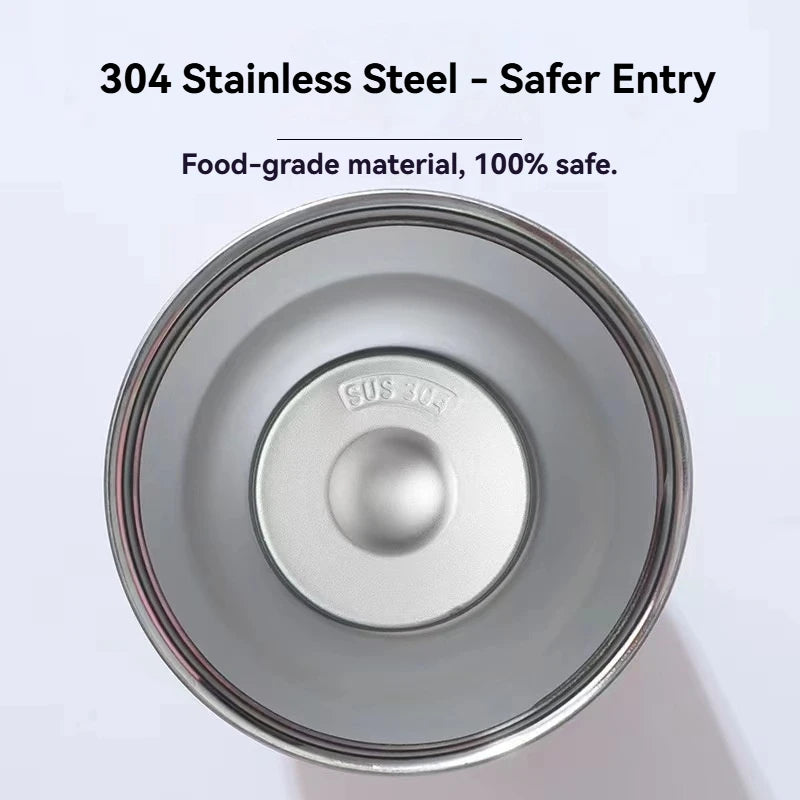 890ML Stainless Steel Thermos Cup Travel Thermos Water Bottle with Straw Keep Cold and Hot Car Coffee Cup Portable Vacuum Flask